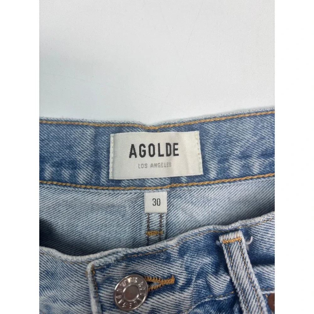 Revolve‎ AGOLDE Parker Vintage Cut Off Denim Shorts Light Wash A026-811 Size 30